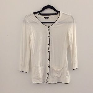 Soft theory cardigan black and white